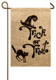 Trick or Treat Burlap Garden Flag