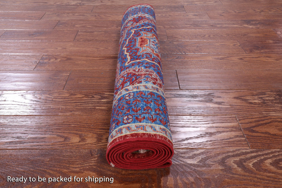 Runner Mamluk Hand Knotted Rug 2' 8" X 8' 7" - Q12287