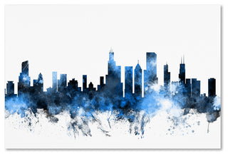 "Chicago, Illinois Skyline II" Canvas Art by Michael Tompsett