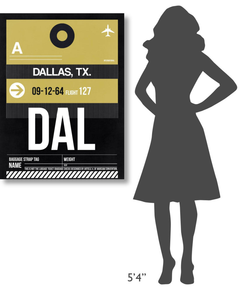"DAL Dallas Luggage Tag 2" Fine Art Print