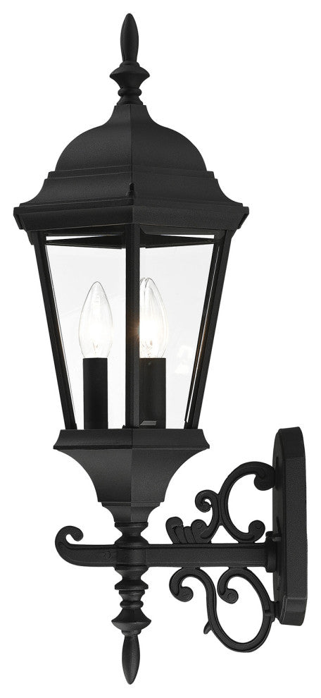 Textured Black Traditional, Historical, Outdoor Wall Lantern