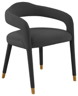 Lucia Black Velvet Dining Chair