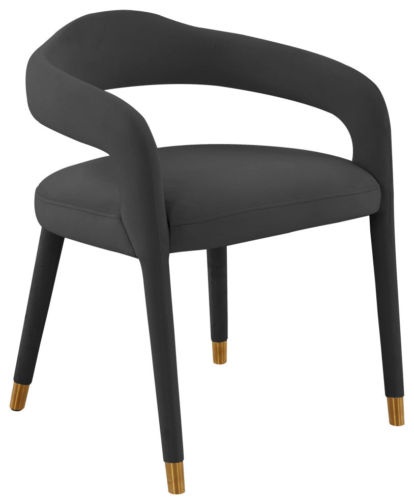Lucia Black Velvet Dining Chair