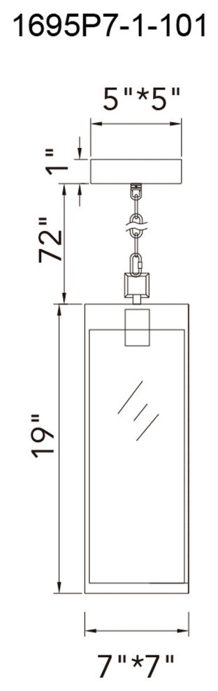 Windsor 1 Light Black Outdoor Ceiling Light