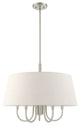 Livex Lighting Brushed Nickel 5 + 1 * Light Pendant Chandelier