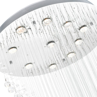 Ribbon 10 Light Flush Mount With Chrome Finish