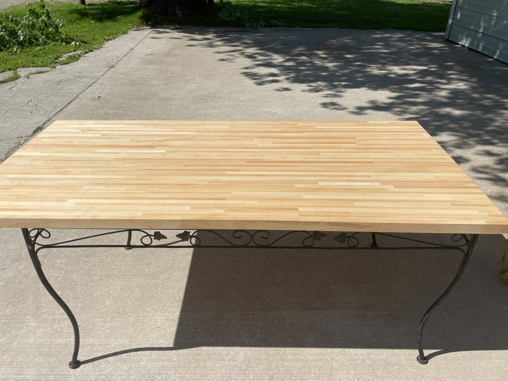 Custom Edge Grain Butcher Block Table Top, Island Top, Workbench, Desk Top, Maple, 36"x72"