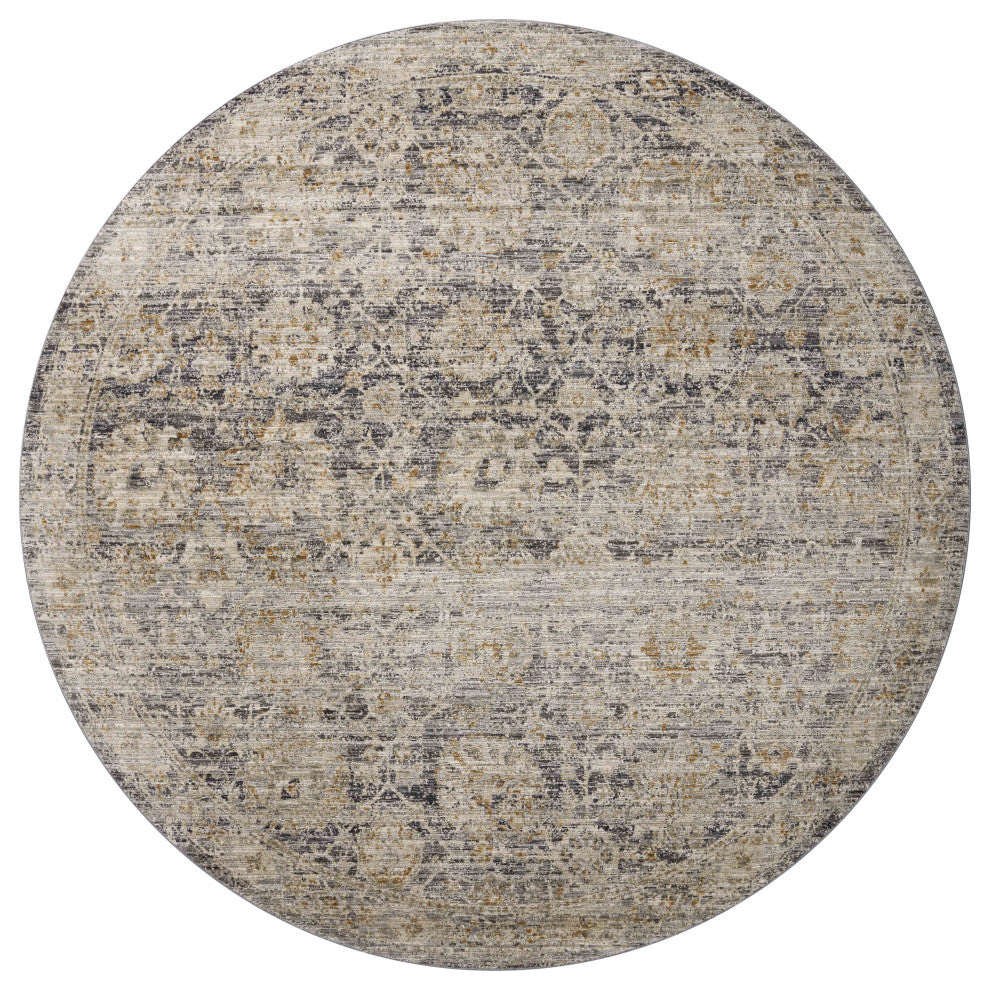 Jean Stoffer x Loloi Katherine Charcoal / Gold 18" x 18" Sample Rug