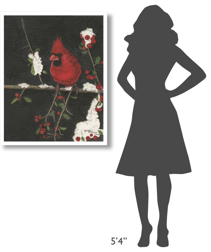 "The Cardinal" Digital Paper Print by Jacquie Vaux, 30"x37"