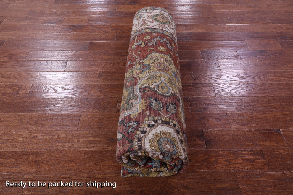 Hand Knotted Persian Fine Serapi Wool Rug 7' 11" X 9' 9" - Q16038
