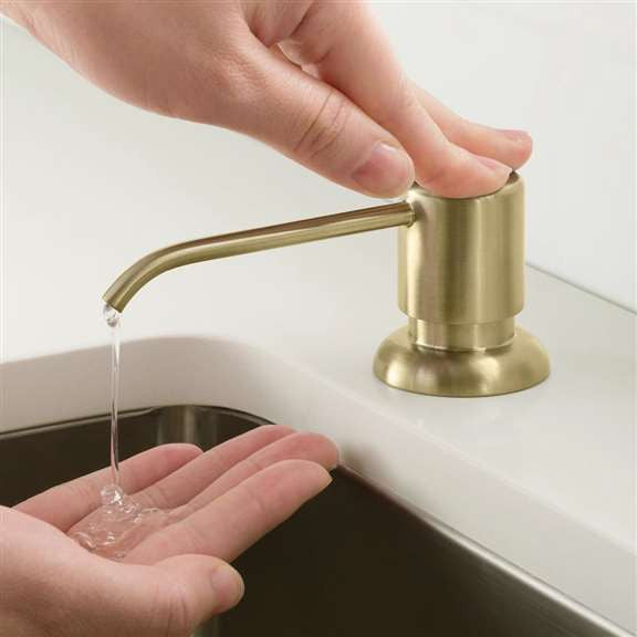 Fontana Commercial Brushed Gold Touchess Automatic Sensor Faucet, Soap Dispenser