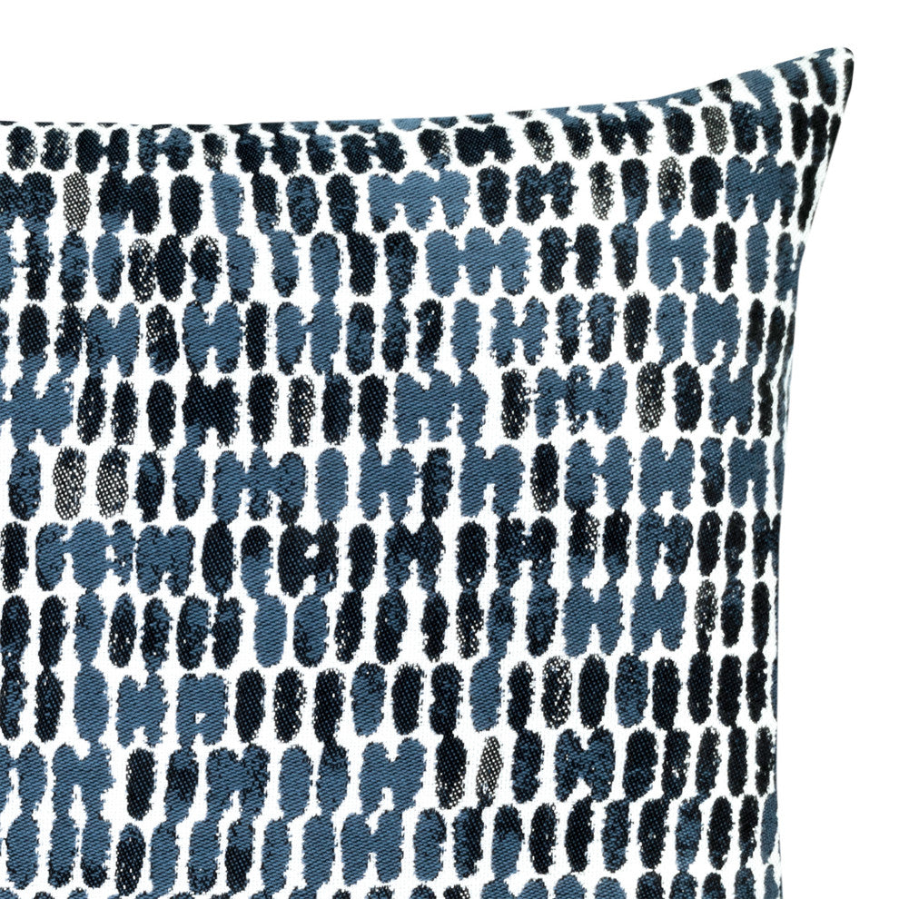 Thumbprint Indigo Indoor/Outdoor Performance Pillow, 20"x20"