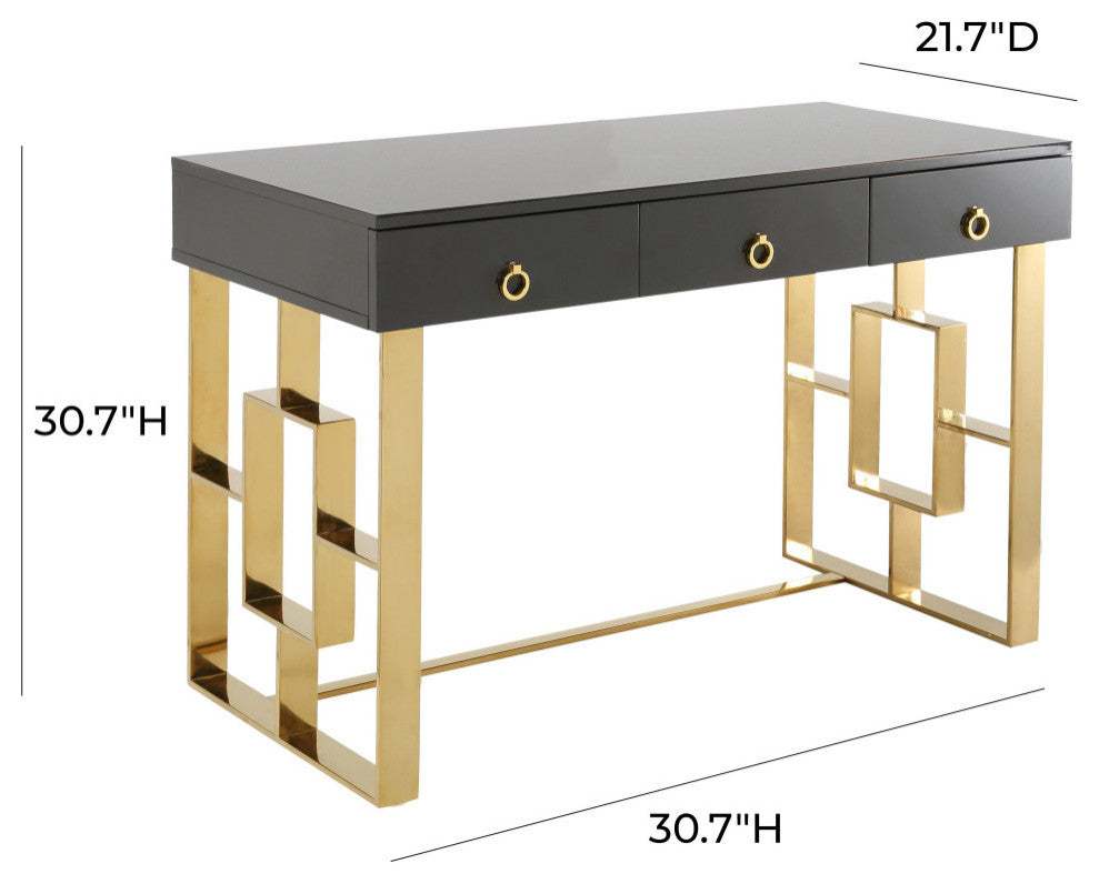 Audrey Gray Lacquer Desk