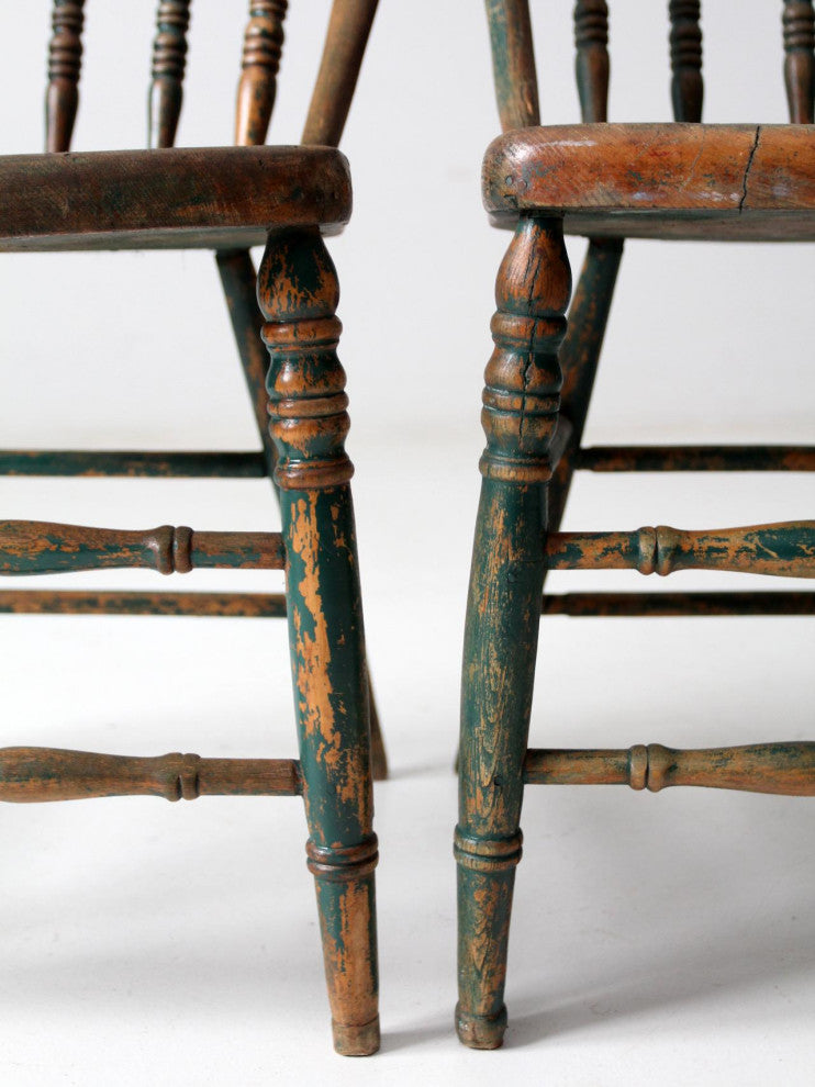 Consigned, Antique Windsor Chairs Pair