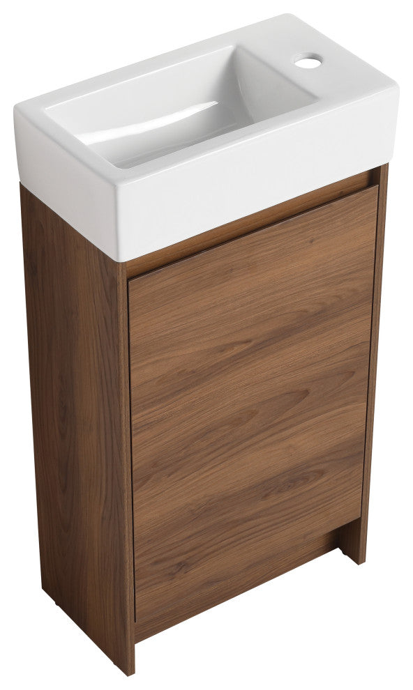 TATEUS 18" Bathroom Vanity With Single Sink, Suitable For Small Bathrooms