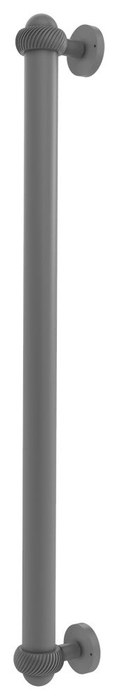 18" Refrigerator Pull With Twist Accents, Matte Gray