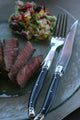 8 Piece Laguiole Faux Onyx Steak Knife And Fork Set