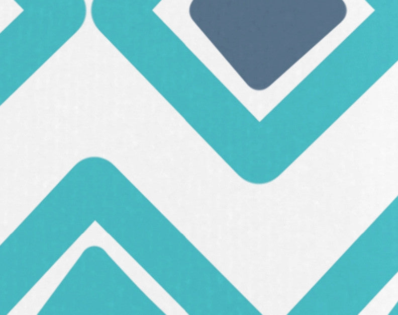 18x30" Diamond Jive 2 Geometric Print Hand Towels, Aqua