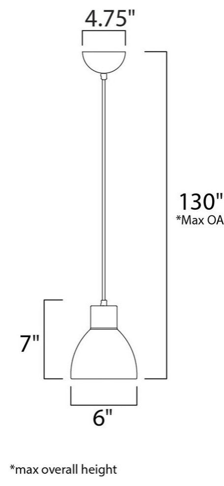Maxim Lighting Cora 1-Light Pendant, 7", Satin Nickel