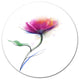 Vector Watercolor Floral Design, Modern Floral Round Wall Art, 23"