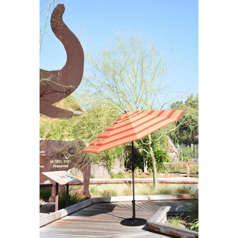 9' Casa Series Patio Umbrella With Sunbrella 1A Taupe Fabric