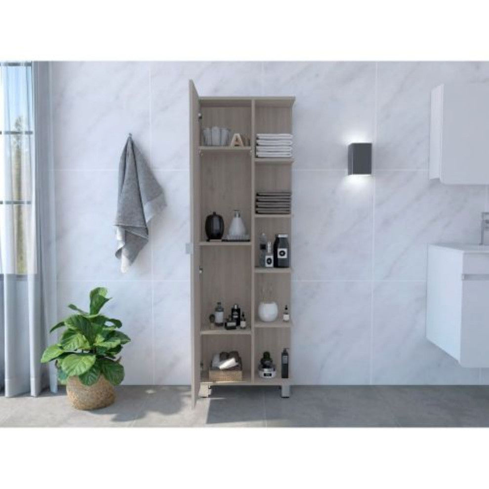 Corner Cabinet Womppi, Bathroom, Light Gray