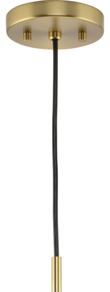 Perimeter Collection One-Light Brushed Gold Modern Pendant With metal Shade