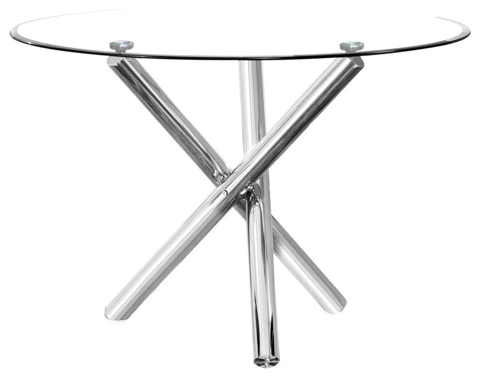 Beverly 43" Round Glass Dining Table