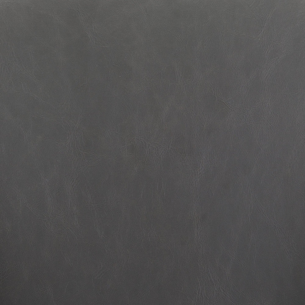 Computer Chair, Faux Vinyl Leather, Steel, Gray, Black, Business Office