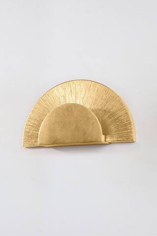 Homecrest 7.5" High Vintage Gold Leaf Wall Sconce