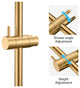 Luxier SB01-30 30" Adjustable Slide Bar for Handheld Showerheads, Brushed Gold