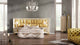 Md Karen 29 Special Headboard Bedroom Set, Glossy Beige Cream, King