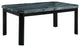 Francesca Rectangular 5 Piece Blue Velvet Chairs Dining Set Table and 4 Chairs