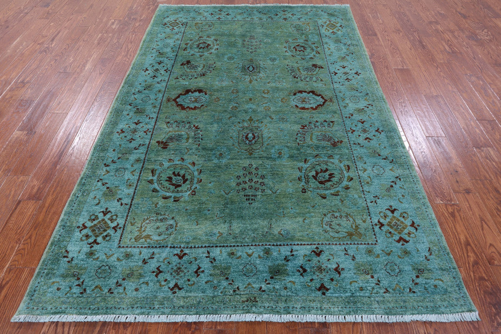 Full Pile Overdyed Hand-Knotted Wool Rug 6' 3" X 9' 3" - WR1315