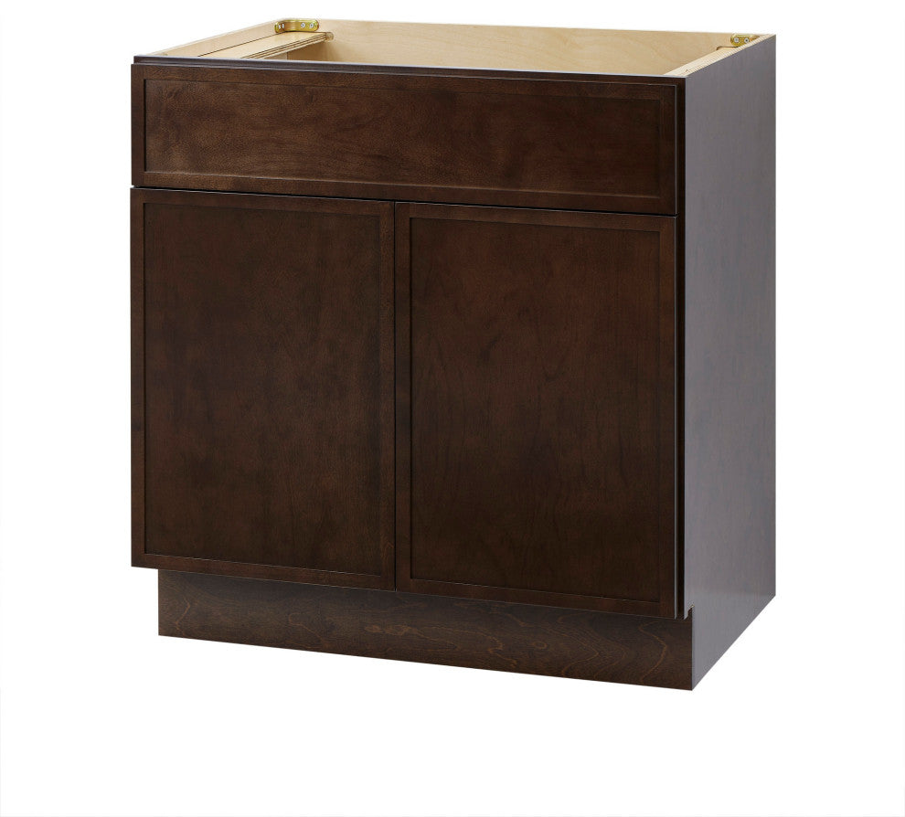 Vanity Art Birch Plywood Single Base Storage Cabinet, Brown, 30"