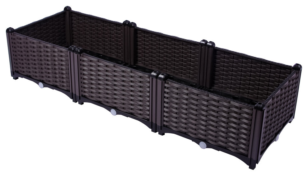 Long Rattan Box Planter