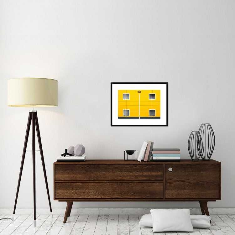 "Four Square" Framed Digital Print by Linda Wride, 30x23"