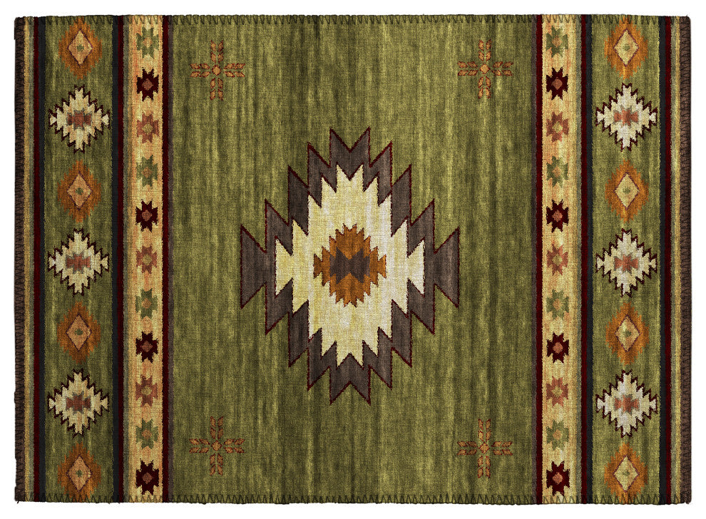Indoor/Outdoor Phoenix PH4 Cactus Machine Washable 1'8" x 2'6" Rug