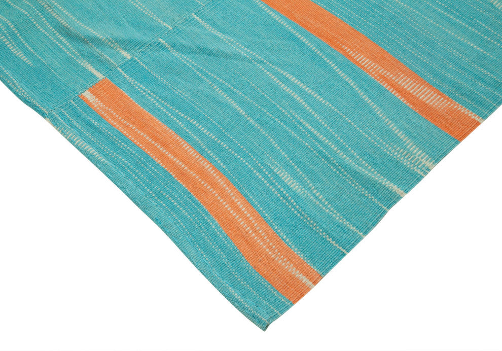 Rug N Carpet - Handmade Turkish 6' 9'' x 9' 4'' Flatweave Wool Kilim Rug