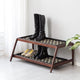 Double-Tier Brown Stand With 3-Pair Rubber Boot Trays Madagascar