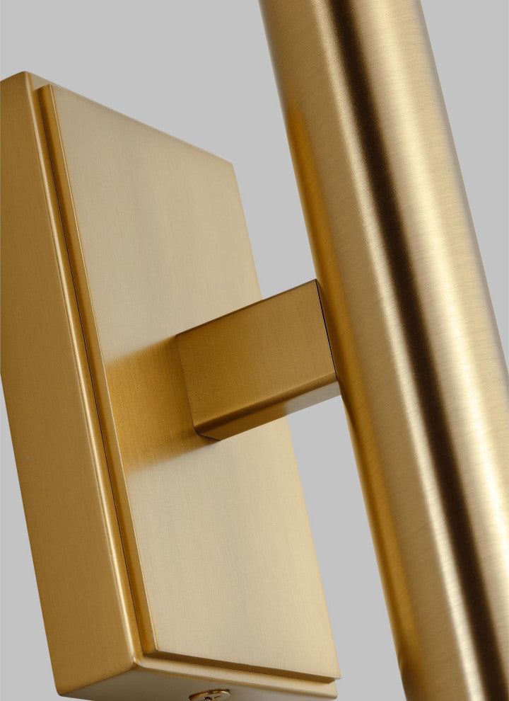 Beckham Modern Large Single Sconce, Burnished Brass