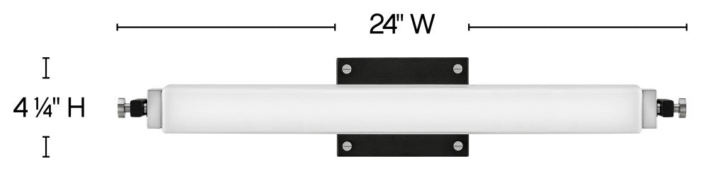 Hinkley Rollins Large Led Sconce, Black
