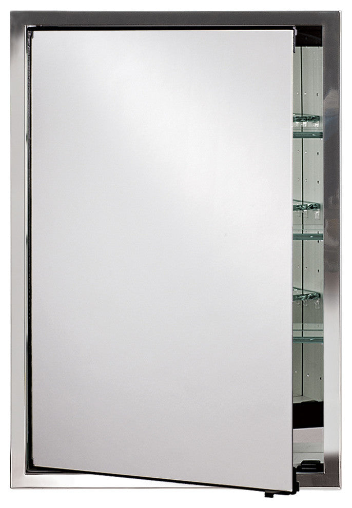 Urban Steel Medicine Cabinets- Resecessed or Optional Surface Mount, Brushed Sta