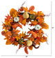 24" Autumn Pumpkin, Gourd and Berries, Assorted Colors Artificial Fall Wreath
