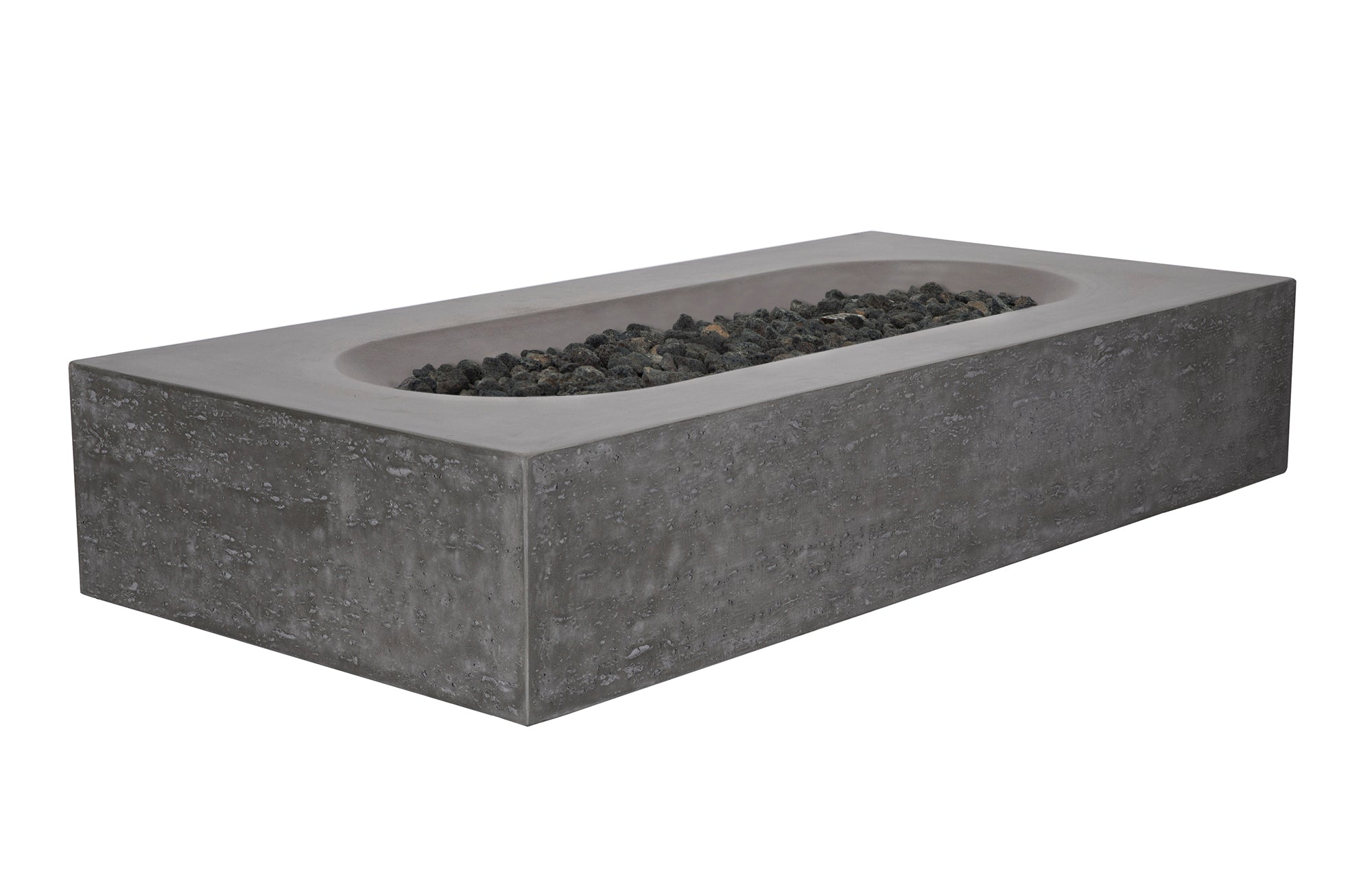 Pyromania Alchemy Concrete Fire Pit Table, 60"x30", Slate, Natural Gas