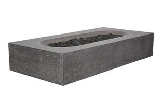 Pyromania Alchemy Concrete Fire Pit Table, 60"x30", Slate, Natural Gas