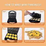Mini Pancakes Maker Machine with Non Stick Plates, Small Pancake Griddle, Makes, Mini Pancakes Maker