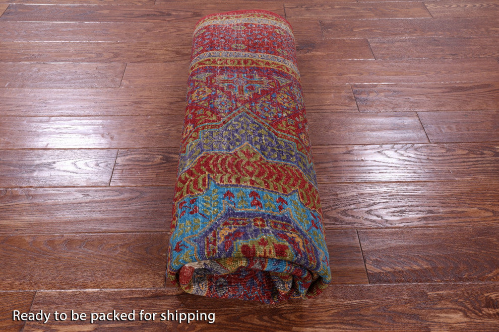 Mamluk Geometric Hand-Knotted Wool Rug 5' 7" X 7' 10" - Q12276