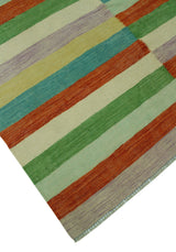 Hand-Woven Winchester Kilim Candis Ivory/Rust Rug, 8'2x11'6
