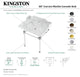 Kingston Brass LMS3030MASQ7 30" Carrara Marble Console Sink, Acrylic Legs